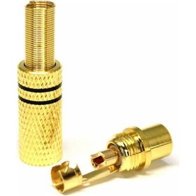 Resim Electroon Rca Dişi Tos Jak Fiş Metal - Kırmızı Çizgili 