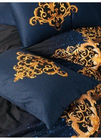 Resim Palace Saten Çift Kişilik Nevresim Takımı Tutsu Lacivert - Elm-01-479038 Renkli 