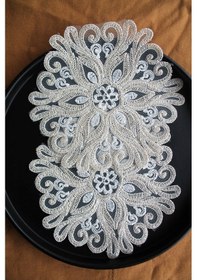 Resim 6 Adet Fransız Tarzı Modern Gold Simli Madame Bardak Altlığı & Ko Altın 