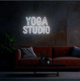 Resim Yoga Studıo Yazılı Neon Tabela Beyaz 