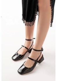 Resim No8 Home St-003 Siyah Rugan Günlük 4 Cm Topuklu Kadın Ayakkabı Çok Renkli 