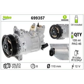 Resim Valeo 699357 Klima Kompresörü Vw Golf V,vı Jetta Craf Cadyııı A3-22833 