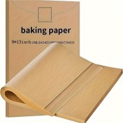 Resim 50 adet Önceden Kesilmiş Yapışmaz Pergament Kağıdı Fırın Levhaları - 22.86 x 33.02 cm, Yüksek Kalite Fırın, Pişirme, Izgara, Hava Fritözü, Buharlama, Şükran Günü için Mükemmel 