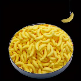 Resim 50/100 adet Floresan Maggot Yumuşak Yem Seti, Başarılı Balık Avı İçin Dirençli Kokulu Solucanlar 