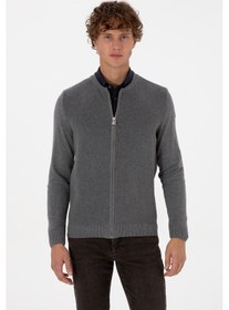 Resim U.s. Polo Assn. Erkek Gri Melanj Hırka Triko 50313721-vr086 Gri Melanj 