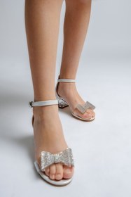 Resim mnpc Kız Çocuk Şeffaf Taşllı Tasarım Abiye Ayakkabı 