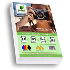 Resim PRİNT Epson L3151 260 Gr A4 Premium Parlak Fotoğraf Kağıdı 10 Yp 