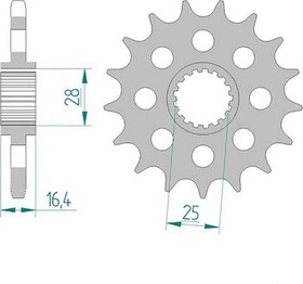 Resim APRILIA CAPANORD 1000 / RSV/RST 1000 KAUÇUK ÖN DİŞLİ #525 