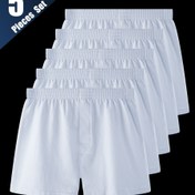 Resim 5 Adet Erkek Pamuklu Boxer Külot - %95 Nefes Alabilen Elastik Bel ve Sahte Fermuar Tasarımlı, Rahat Günlük Kullanım İç Çamaşırı, Makinede Yıkanabilir Düz Renk, Modern Estetik, Yüksek Kaliteli Kumaş, Ev Konforu, Klasik Tarz, Yumuşak Malzeme, Aktif Yaşam Stili 