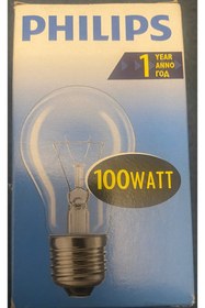 Resim Philips 100W Flamanlı Ampul 