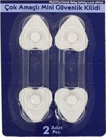 Resim Çok Amaçlı Çocuk Kilidi 2 Li Dolap Kilidi Kayışlı Dolap Kilidi Beyaz - Şeffaf 