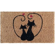 Resim Giz Home Kuyruklu Kedi Koko Kapı Paspası - Bej - 35x60 cm 