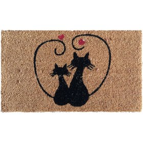 Resim Giz Home Kuyruklu Kedi Koko Kapı Paspası - Bej - 35x60 cm 