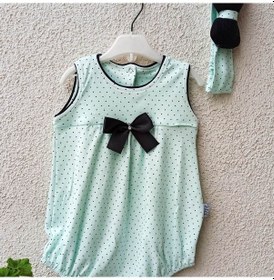 Resim 3-9 Ay Puanlı Bandanalı Body Yeşil Yeşil 