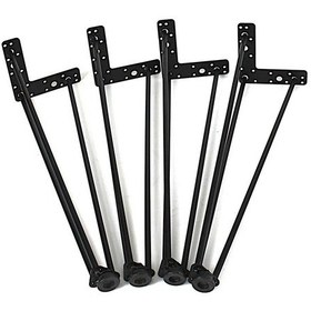 Resim Firkete Sehpa Masa Ayağı 45 Cm. 4 Adet Siyah 