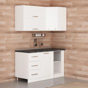 Resim Minar 150CM Köşe Mutfak Dolabı - Beyaz K150-B4 