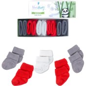 Resim Novibaby 5'li Bambu Yenidoğan Bebek Çorap I Windy I Kız Erkek Bebek Çorabı 