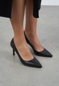 Resim Paprica Siyah Deri Stiletto 