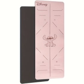 Resim 1 Adet Disney Stitch Kaymaz Dokulu Yüzeyli Kemerli İnce Egzersiz ve Fitness Matı, Katlanabilir Ekstra Beden Mavi Mandala Desen ile Pilates Ve Evde Spor için Kalın Tasarım Eğlenceli Tarza Sahip Dayanıkılı Çözüm 