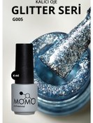 Resim Momo Professional Glitter Kalıcı Oje G005 Yoğun Gümüş Parıltılı Turkuaz 4 ML 