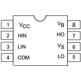 Resim Ir2106pbf Mosfet Sürücü Entegresi Dip-8 