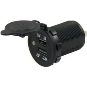 Resim Ic-266C Pano Tipi Usb 8-32V Giriş 5V 1A Ve 5V 2,1A Çıkış 30Mm 