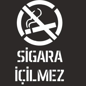 Resim İsg Tabelam 60x60cm/kompozit/Sigara Içilmez Boyama Şablonu 