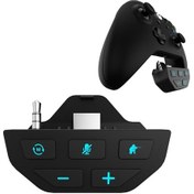 Resim Microsoft Xbox One S / X / Elite Hs-xo193a Gamepad Ses Geliştirici 3.5mm Dönüştürücü Kulaklık Adaptörü Siyah 