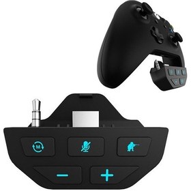 Resim Microsoft Xbox One S / X / Elite Hs-xo193a Gamepad Ses Geliştirici 3.5mm Dönüştürücü Kulaklık Adaptörü Siyah 
