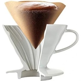 Resim CetKing V60 02 Seramik Kahve Demleme Seti “beyaz” 