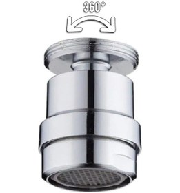 Resim Kustar Dış Dişli Su Tasarruflu 360 Derece Oynar Musluk Başlığı Prinç Paslanmazdır 