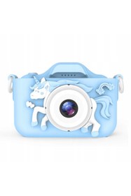 Resim AteşTech Çocuk Fotoğraf Makinesi Kılıflı 2inç Hd Dijital Selfie Kamera 32gb Hafıza Kartı 