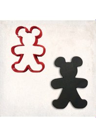 Resim Mickey Zencefilli Kurabiye Kalıbı Şekillendirici Kopat KIrmızı 