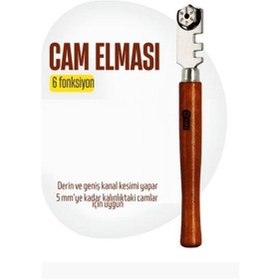 Resim pazarella Elmas Cam Kesici Kalem Tipi Cam Kesici Cam Kesme Elması 