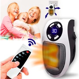 Resim Fanlı Elektrikli Isıtıcı Karavan Için Taşınabilir 220 Volt Fişe Takılan 500 Watt Isıtıcı Kumandalı 