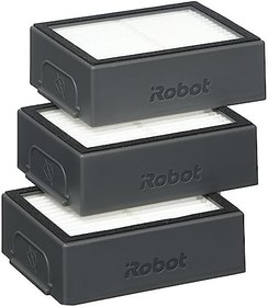 Resim iRobot orijinal dolum seti (1 adet) 3 yüksek performanslı filtre, Roomba e/i serisi ile uyumlu, siyah 