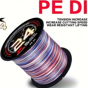 Resim 24 İplikli 300m/328yd Dayanıklı PE Örgülü Olta İpi, Tuzlu ve Tatlı Su Balıkçılığı İçin Uygun, Pürüzsüz Döküm Yumuşak Oltalama, Güçlü Aşınma Dirençli, Düğüm Dayanımlı, Balıkçılar için Balıkçılık Malzemesi, Balık Tutma İpi, Balıkçılık Tutkunları 