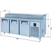 Resim Make Up Buzdolabı - 3 Kapılı - Alçak 200x70x97 Cm 