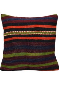 Resim Zehra Abla Halı Yeni El Dokuma Dekoratif Kilim Kırlent Yastık Kılıfı 6791 Çok Renkli 