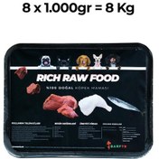 Resim Barftr Rıch Raw Food 8 KG Yetişkin Köpek Maması 8 x 1 KG 