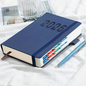 Resim 2026 Üretkenlik Planlayıcı & Alışkanlık Takipçisi Seti - Günlük Hedef Belirleme, Görev İzleme ile Zaman Yönetimi Defteri | 400 Sayfa Kalın Not Defteri, Ofis Profesyonelleri için Düz Açılır Tasarım 