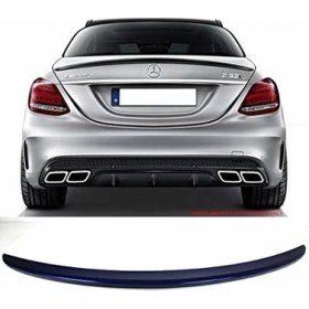 Resim Mercedes w205 bagaj üstü spoiler amg 2015+ c180 siyah boyalı 