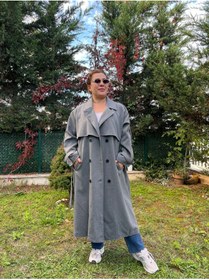 Resim MJORA Oversize Astarlı Büyük Beden Trençkot 