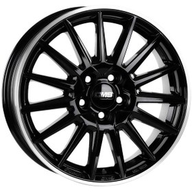 Resim CMS-1264-01 6.0x15"-4x100 ET40 60.1 Diamond Rim Black Gloss Jant (4 Adet) 