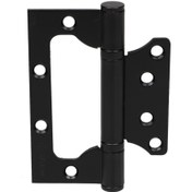 Resim System Mat Siyah 10 cm 3 mm Kelebek 2 Bilyalı Menteşe (SH102 AL6 ) 