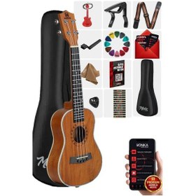 Resim Maxword Mu-24 Pro Yüksek Kaliteli Maun Concert Ukulele Seti 