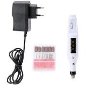 Resim Mini Elektrikli Matkap Aleti Tırnak Jel Oje Temizleme Matkap Manikür Makinesi Taşlama Döner Alet Kiti Frezeleme, Kısaltma, Parlatma, Oymacılık İçin 