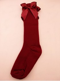 Resim BUKAWEAR Diz Altı Bebek Ve Çocuk Çorabı Aksesuarlı Fiyonklu 