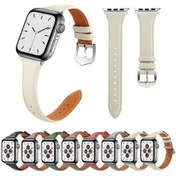 Resim iOS Uyumlu Watch 3/2/1 Nesiller İçin 38mmuniversal İnce Deri Kayış 