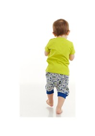 Resim Denokids Super Dino Erkek Bebek T-shirt Kısa Pantolon Takım Çok Renkli 